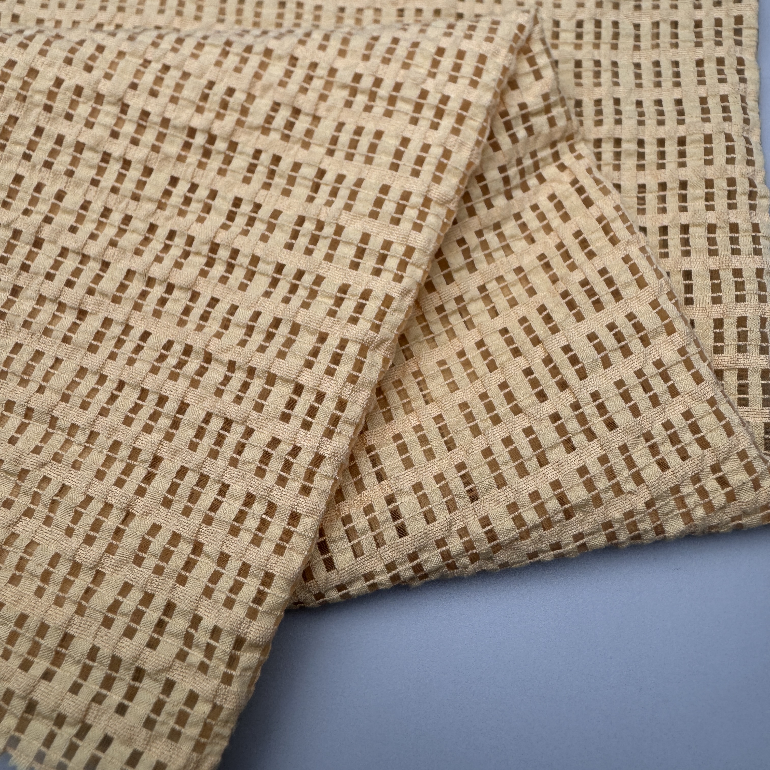 SY-GC0076 39% Cotton 38% Rayon 18% Nylon 5% Linen Mesh Fabric, 100g/m², 56/57" Width