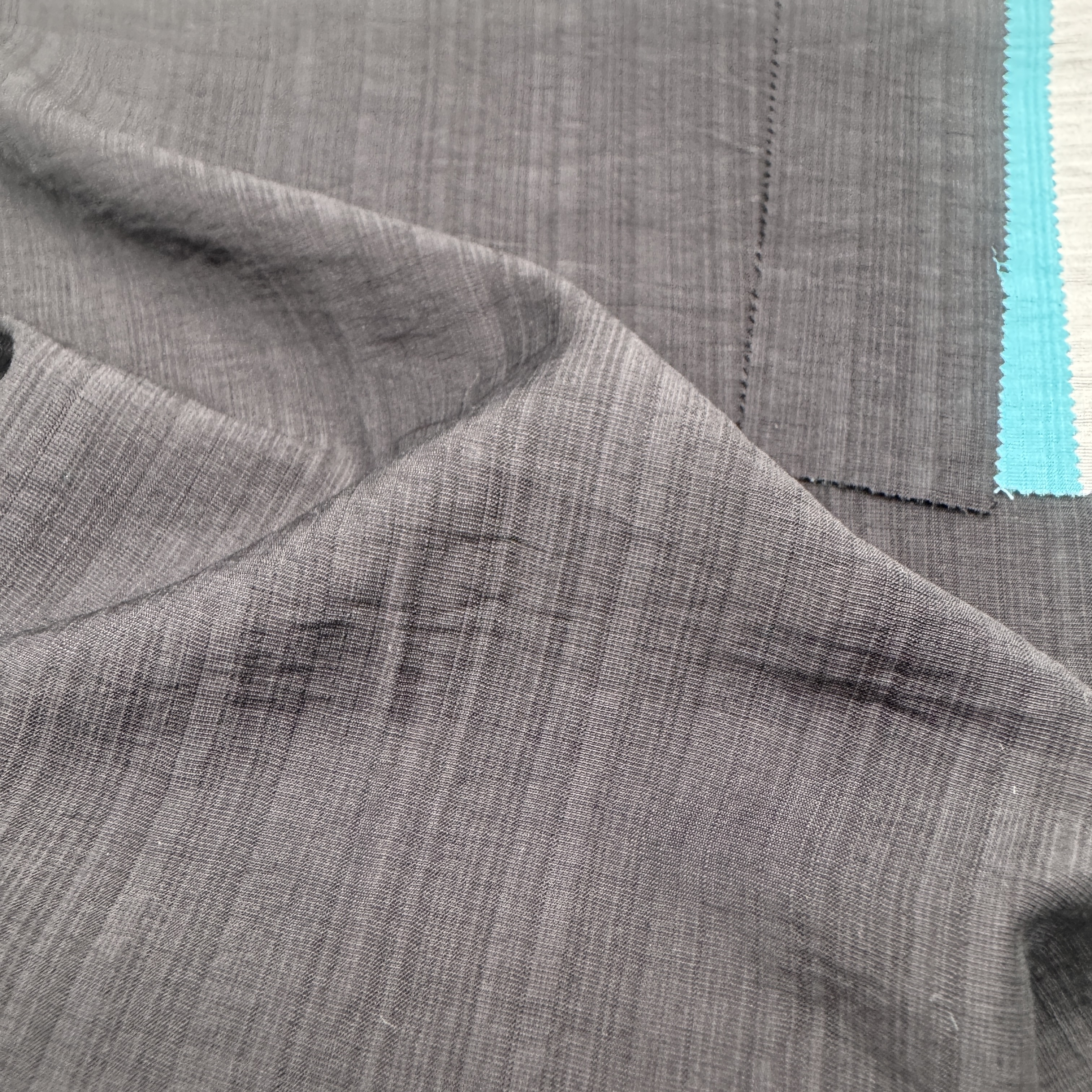 SY-GA0031 90% Rayon 10% Nylon Nylon Rayon Slub Stripe Fabric, 125g/m², 56/57" Width