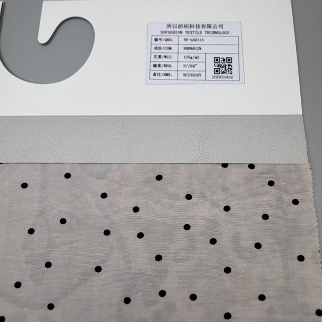 SY-GA0113 88% Rayon 12% Nylon Monofilament Rayon Crepe Fabric print, 125g/m², 57/58" Width