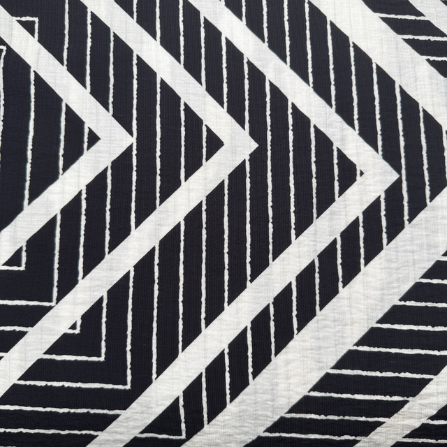 SY-GC0098 85% Rayon 15% Nylon Monofilament Rayon Crepe Vertical Stripe Fabric print, 105g/m², 57/58" Width