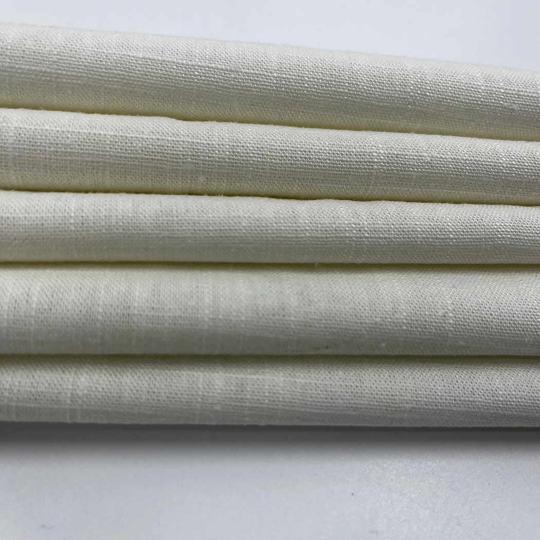Youteng Textile Linen Blend Series 12S Rayon Linen Fabric Bamboo Stripe Style